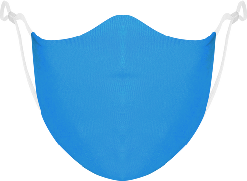 Athletic Knit Adjustable Reusable Fabric Face Mask (FMADJ-1238), Color 'Pro Blue'
