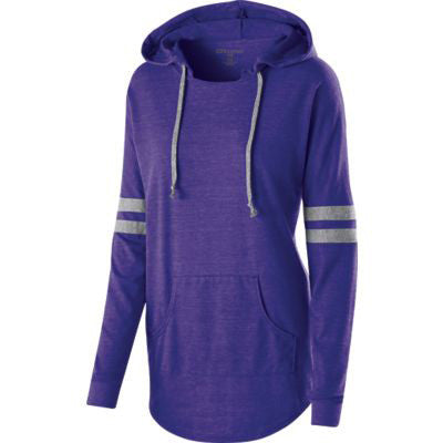 Holloway Juniors' Low Key Tri-Blend Vintage Heather Hooded Pullover (HOL9390)