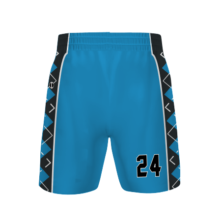 Russell Athletic Ladies Freestyle Sublimated 4-Way Stretch 7" Basketball Shorts (228321), Color 'Argyle'