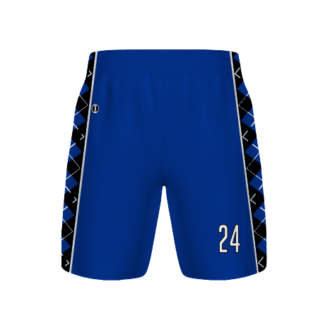 Russell Athletic Ladies Freestyle Sublimated Reversible 7" Basketball Shorts (228322), Color 'Argyle'