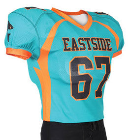 Dynamic Team Sports Streamer Custom Sublimated Raglan Football Jersey (FB662-586)