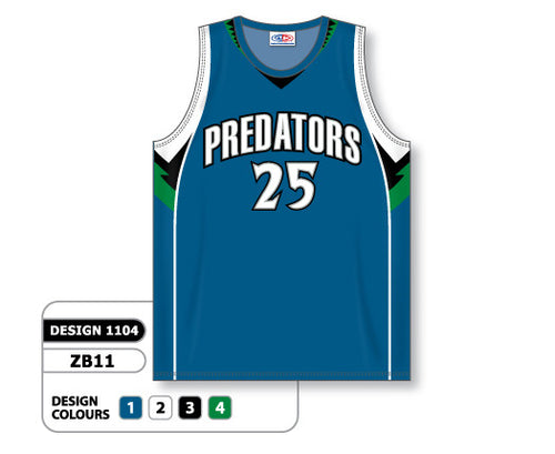 Athletic Knit Custom Sublimated Basketball Jersey Design 1104 (ZB11-1104)