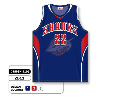 Athletic Knit Custom Sublimated Basketball Jersey Design 1106 (ZB11-1106)