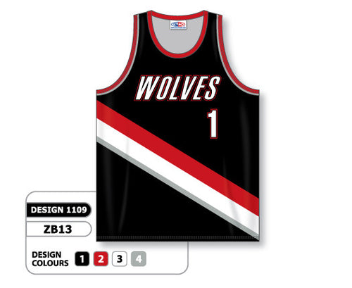 Athletic Knit Custom Sublimated Basketball Jersey Design 1109 (ZB13-1109)