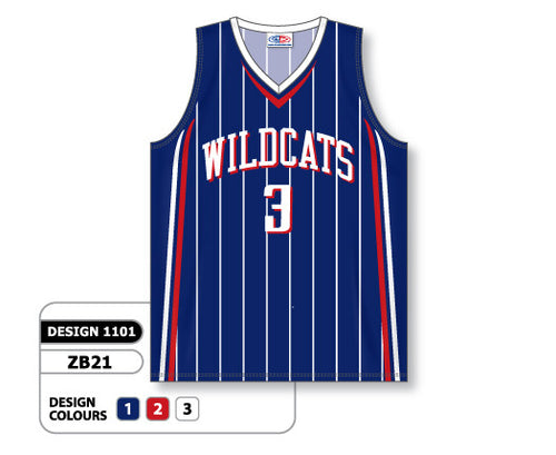 Athletic Knit Custom Sublimated Basketball Jersey Design 1101 (ZB21-1101)