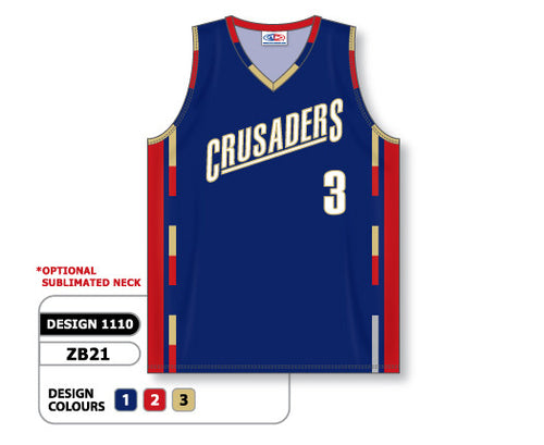 Athletic Knit Custom Sublimated Basketball Jersey Design 1110 (ZB21-1110)