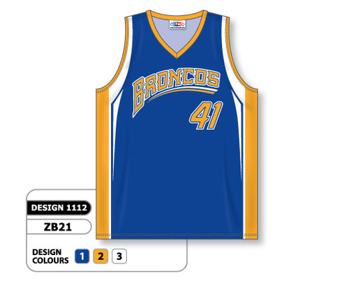 Athletic Knit Custom Sublimated Basketball Jersey Design 1112 (ZB21-1112)