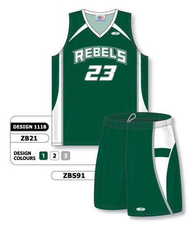 Athletic Knit Custom Sublimated Matching Basketball Uniform Set Design 1118 (ZB21S-1118)