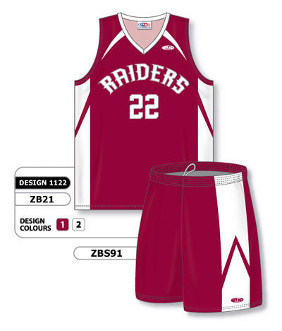 Athletic Knit Custom Sublimated Matching Basketball Uniform Set Design 1122 (ZB21S-1122)