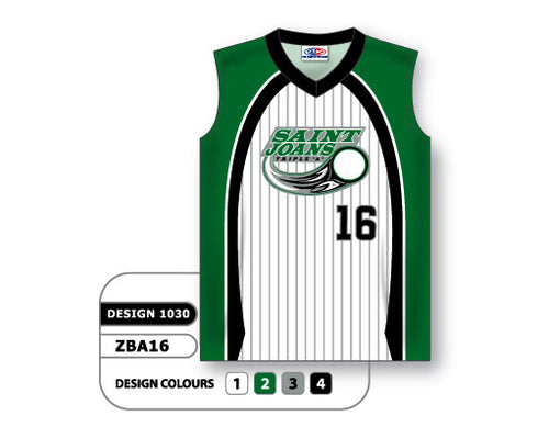 Athletic Knit Custom Sublimated Ladies Sleeveless V-Neck Softball Jersey Design 1030 (ZBA16-1030)