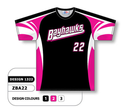 Athletic Knit Custom Sublimated Ladies Short Sleeve Crew Neck Softball Jersey  Design 1322, CustomJersey.com