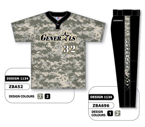 Athletic Knit Custom Sublimated Matching Baseball Uniform Set Design 1134 (ZBA52S-1134)
