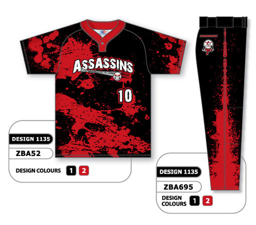 Athletic Knit Custom Sublimated Matching Baseball Uniform Set Design 1135 (ZBA52S-1135)