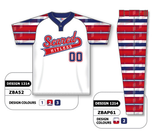 Athletic Knit Custom Sublimated Matching Baseball Uniform Set Design 1214 (ZBA52S-1214)