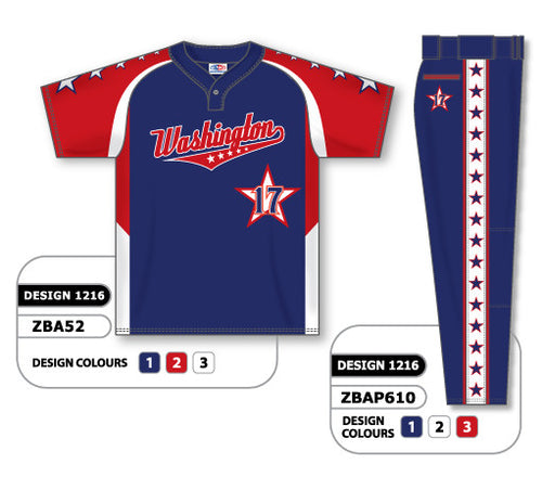 Athletic Knit Custom Sublimated Matching Baseball Uniform Set Design 1216 (ZBA52S-1216)