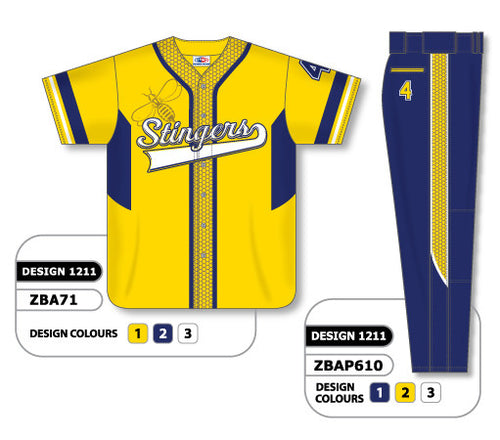 Athletic Knit Custom Sublimated Matching Baseball Uniform Set Design 1211 (ZBA71S-1211)