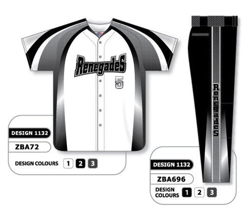 Athletic Knit Custom Sublimated Matching Baseball Uniform Set Design 1132 (ZBA72S-1132)