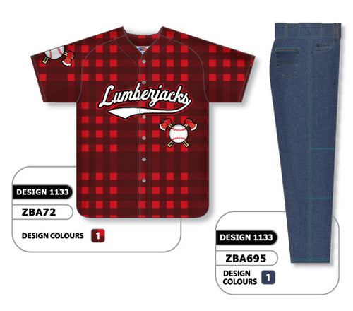 Athletic Knit Custom Sublimated Matching Baseball Uniform Set Design 1133 (ZBA72S-1133)
