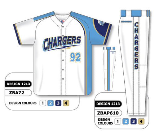 Athletic Knit Custom Sublimated Matching Baseball Uniform Set Design 1213 (ZBA72S-1213)