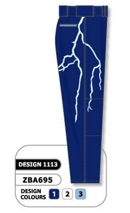 Athletic Knit Custom Sublimated Baseball Pant Design 1113 (ZBAP61-1113)