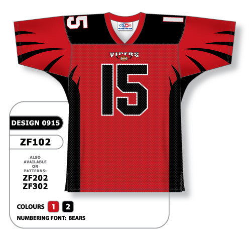 Athletic Knit Custom Sublimated Football Jersey Design 0915 (ZF102-0915)