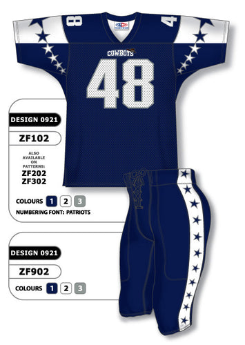 Athletic Knit Custom Sublimated Football Uniform Set Design 0921 (ZF102S-0921)