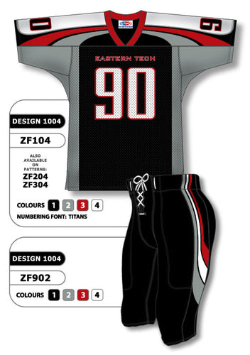 Athletic Knit Custom Sublimated Football Uniform Set Design 1004 (ZF104S-1004)