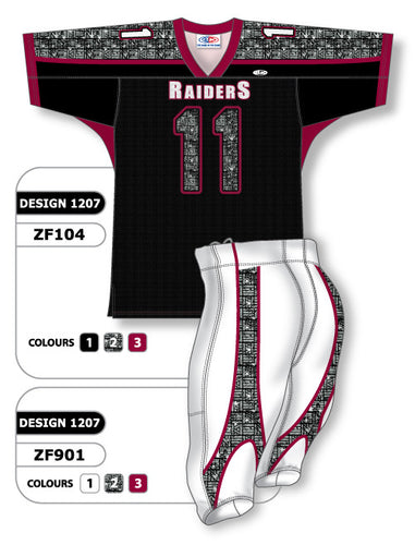 Athletic Knit Custom Sublimated Football Uniform Set Design 1207 (ZF104S-1207)