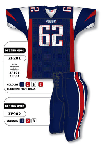 Athletic Knit Custom Sublimated Football Uniform Set Design 0901 (ZF201S-0901)