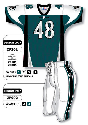 Athletic Knit Custom Sublimated Football Uniform Set Design 0907 (ZF201S-0907)