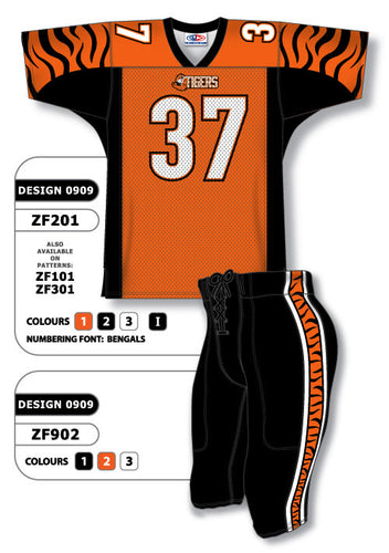 Athletic Knit Custom Sublimated Football Uniform Set Design 0909 (ZF201S-0909)