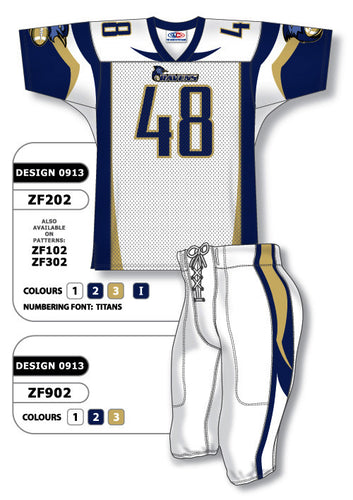 Athletic Knit Custom Sublimated Football Uniform Set Design 0913 (ZF202S-0913)