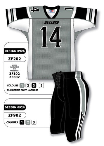 Athletic Knit Custom Sublimated Football Uniform Set Design 0926 (ZF202S-0926)