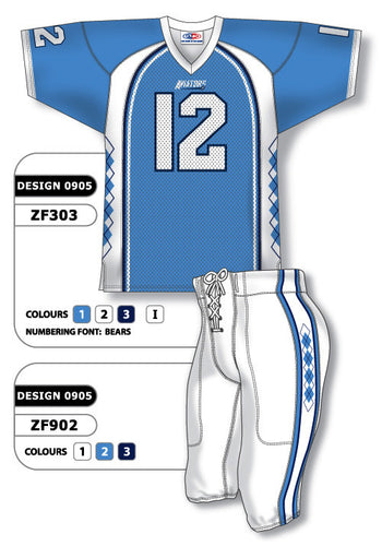 Athletic Knit Custom Sublimated Football Uniform Set Design 0905 (ZF303S-0905)