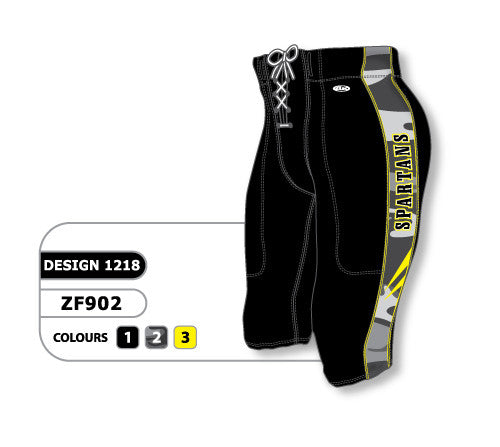 Athletic Knit Custom Sublimated Football Pant Design 1218 (ZF902-1218)