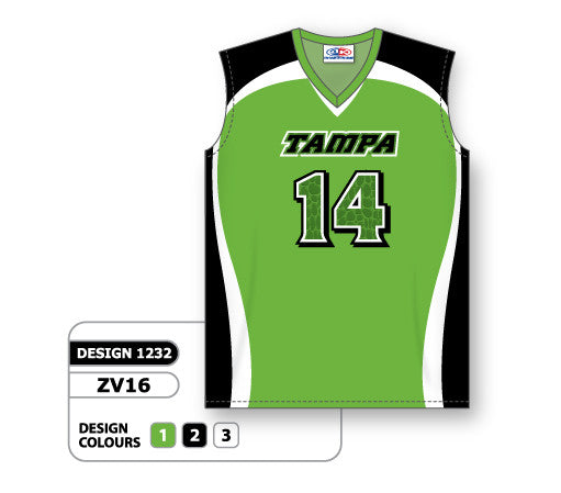 green volleyball jersey design
