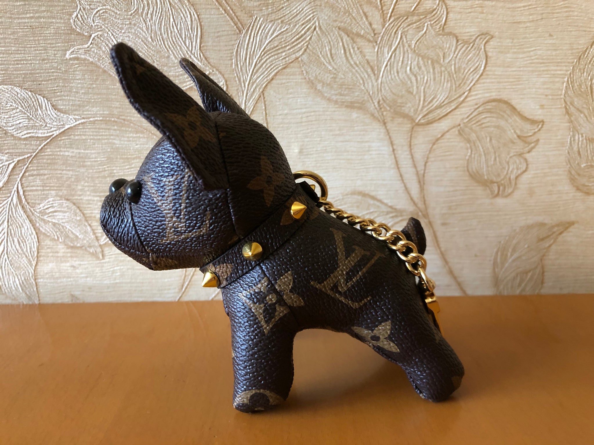 Upcycled Louis Vuitton French Bulldog Keychain - LingSense