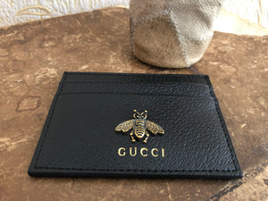 gucci animalier leather card case