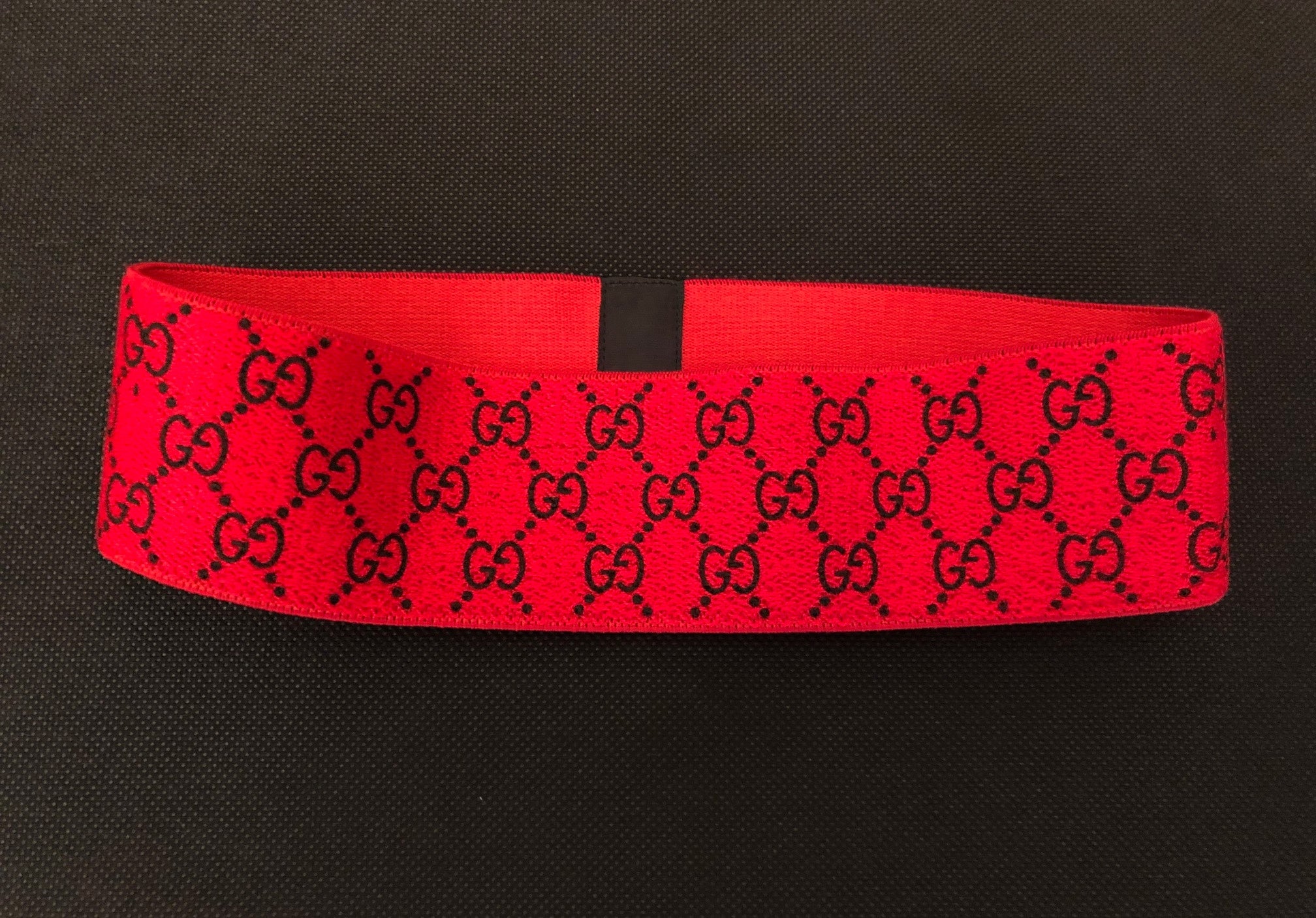 Gucci Monogram Headband In Red \u0026 Black 