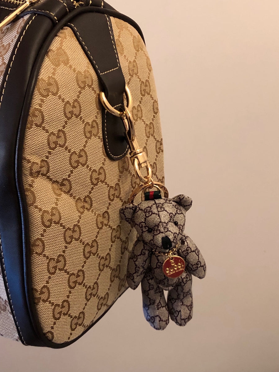 Gucci GG Monogram Teddy Bear Keychain / Bagcharm Crafteza