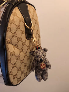 Gucci GG Monogram Teddy Bear Keychain 