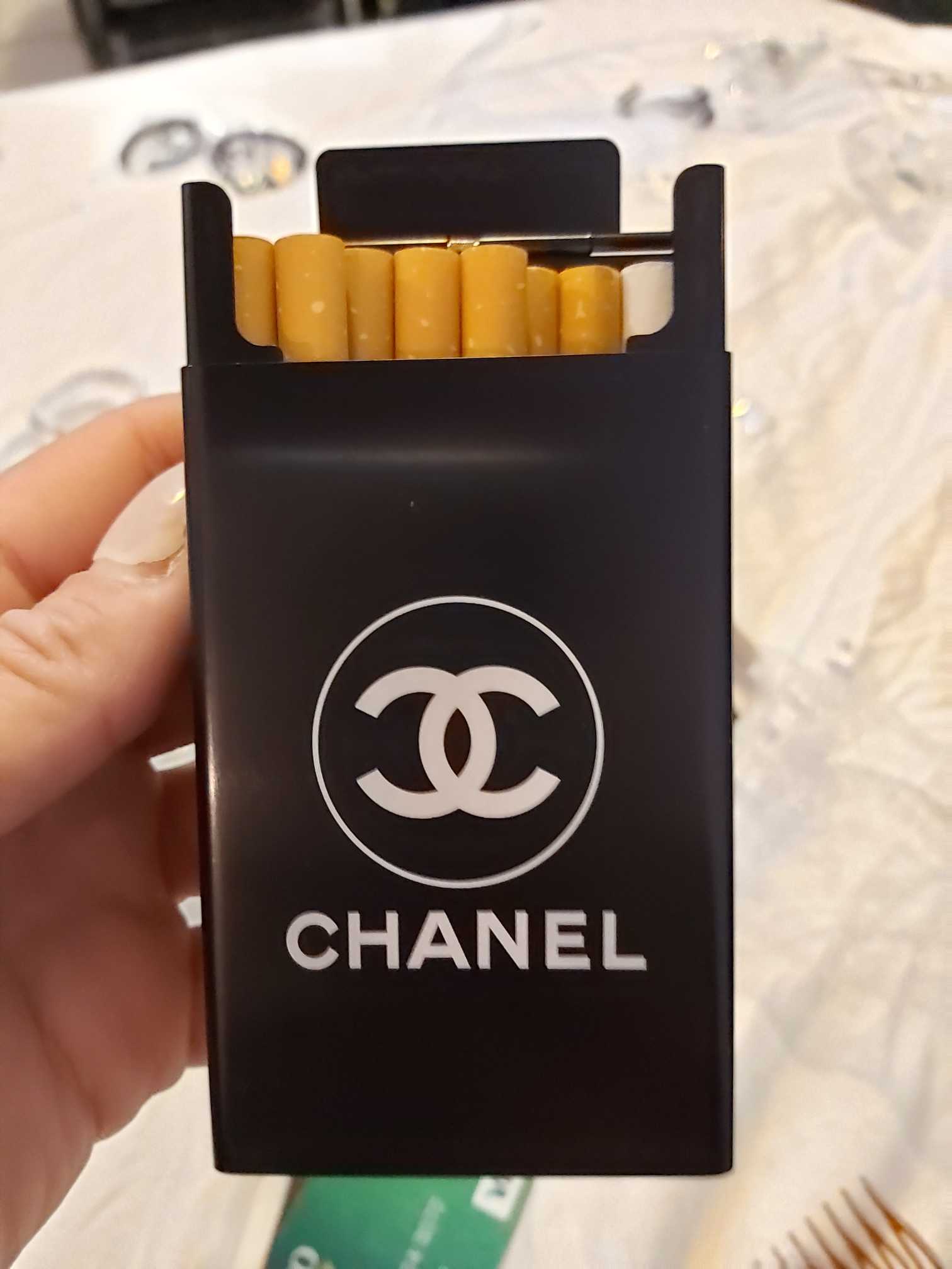 Chanel Black Caviar Leather CC Cigarette Case  Yoogis Closet