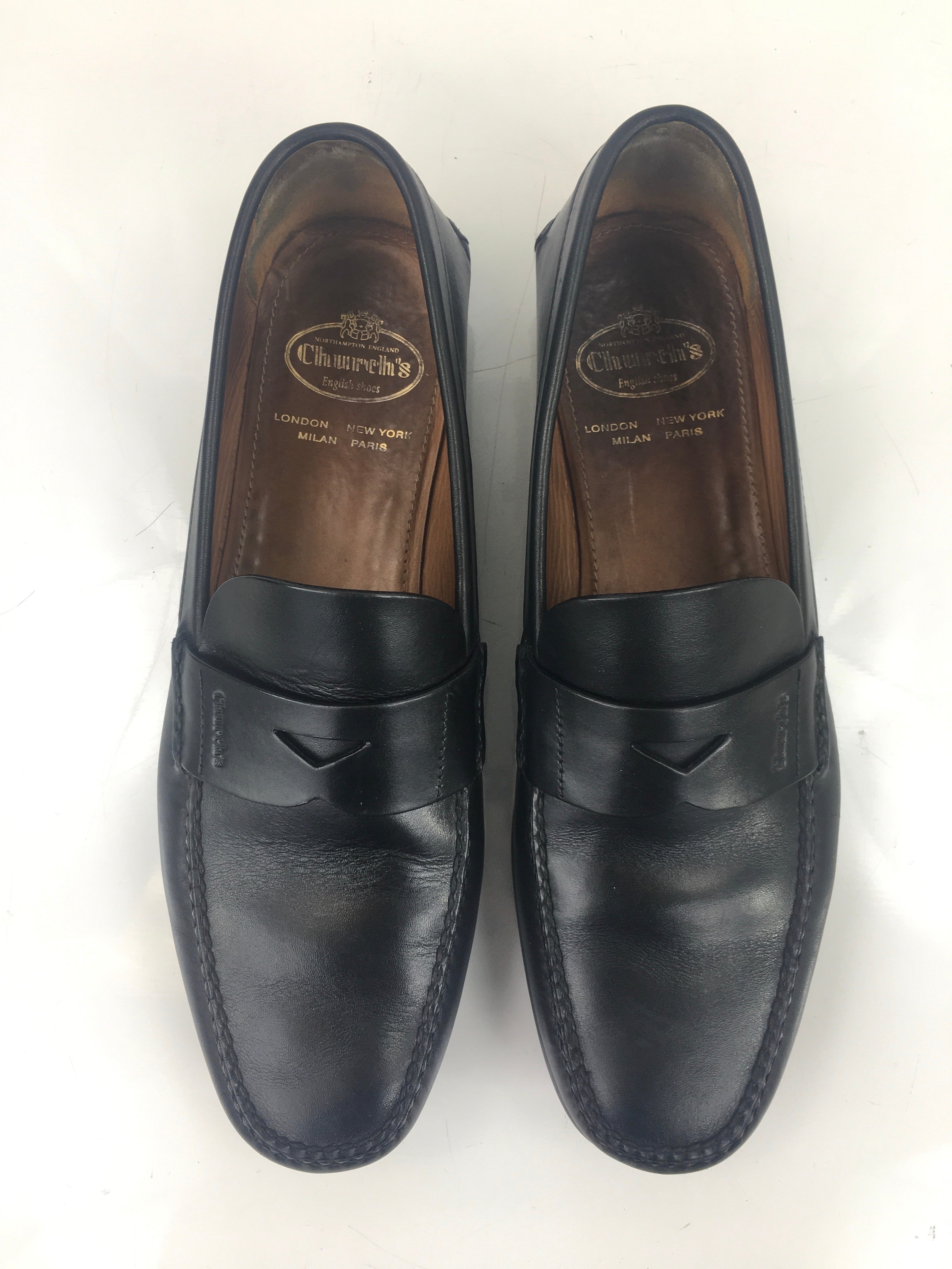 Church's Black Leather Penny Loafers 