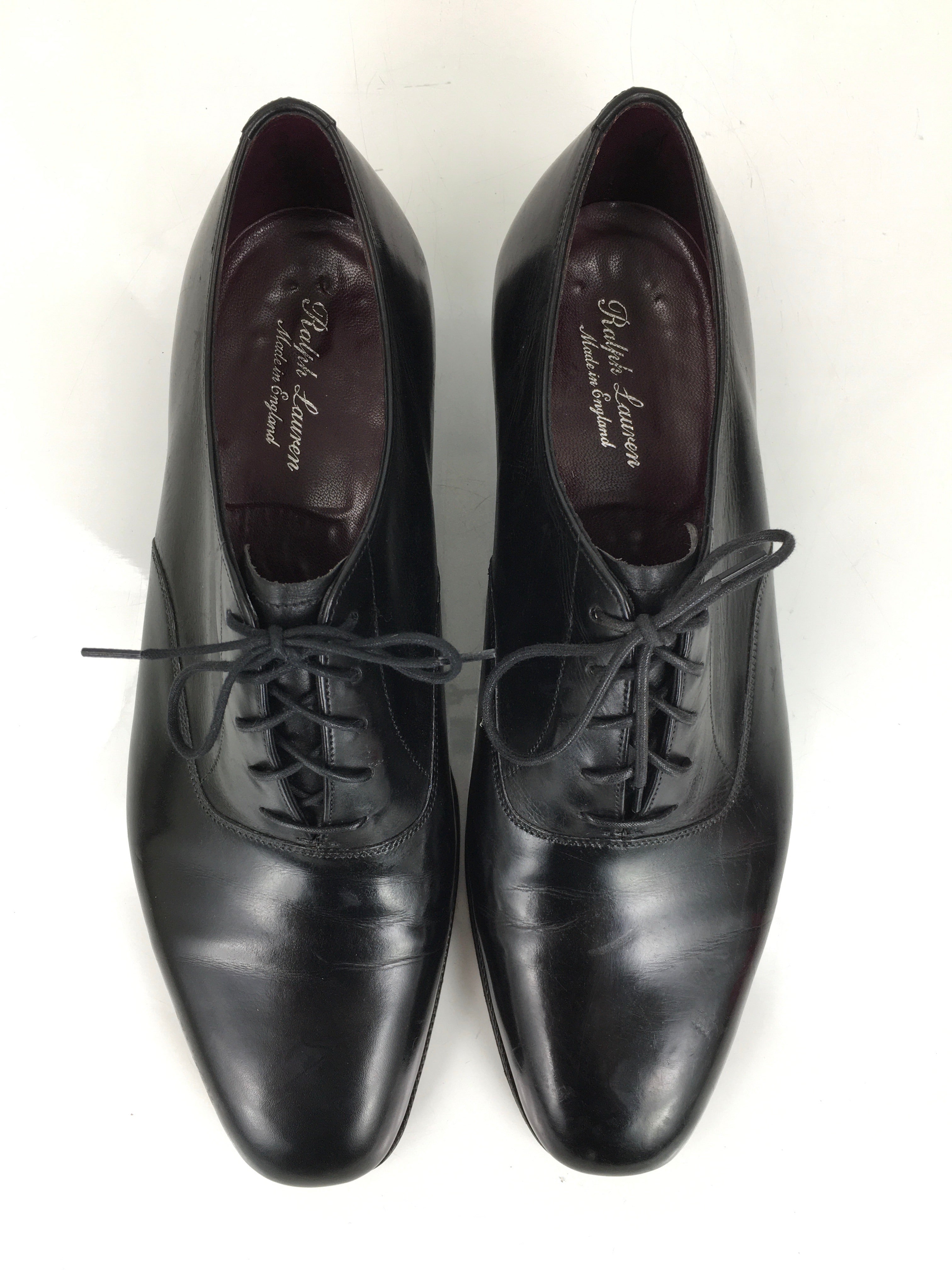 black leather ralph lauren shoes