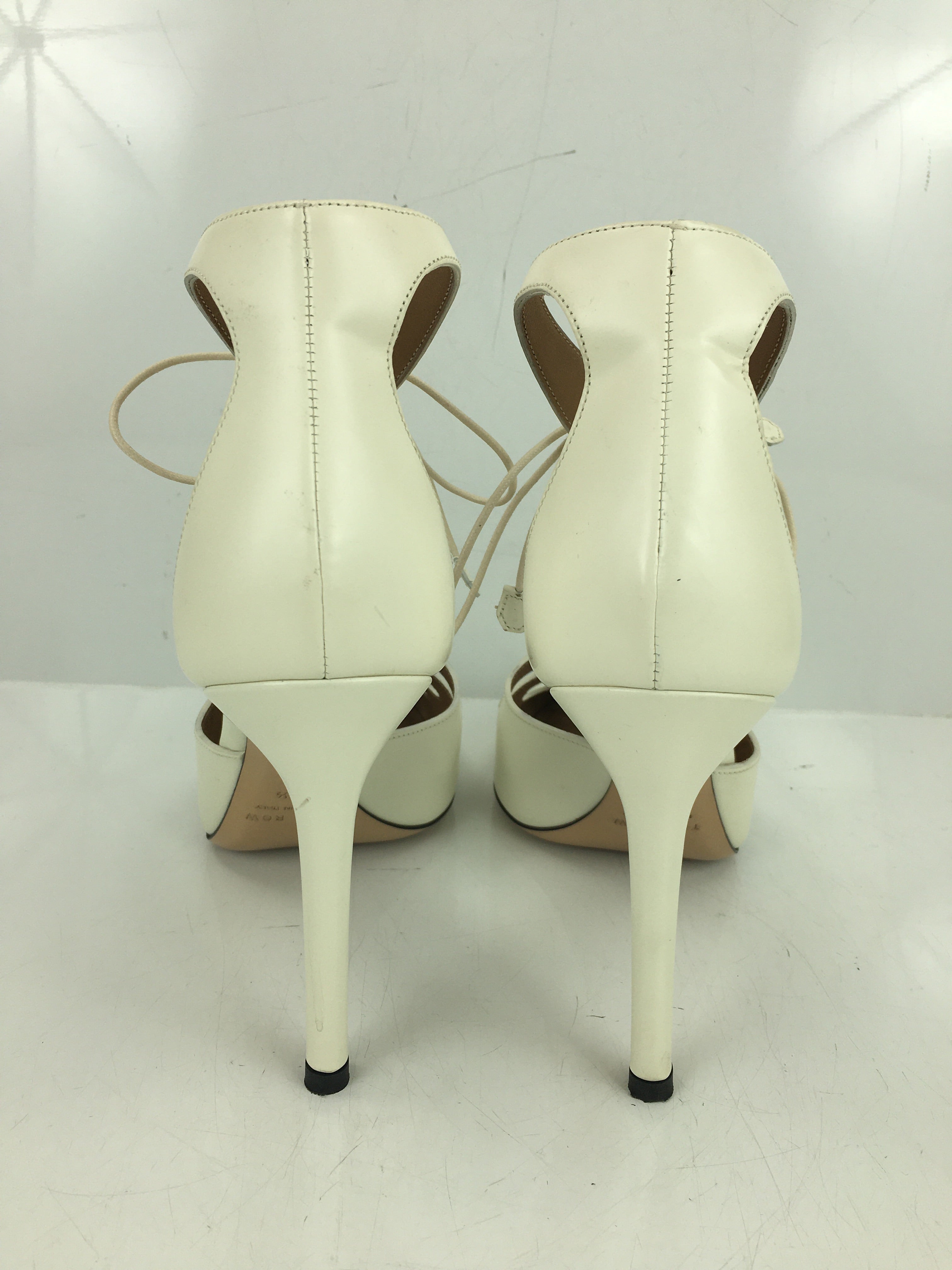 ivory leather heels