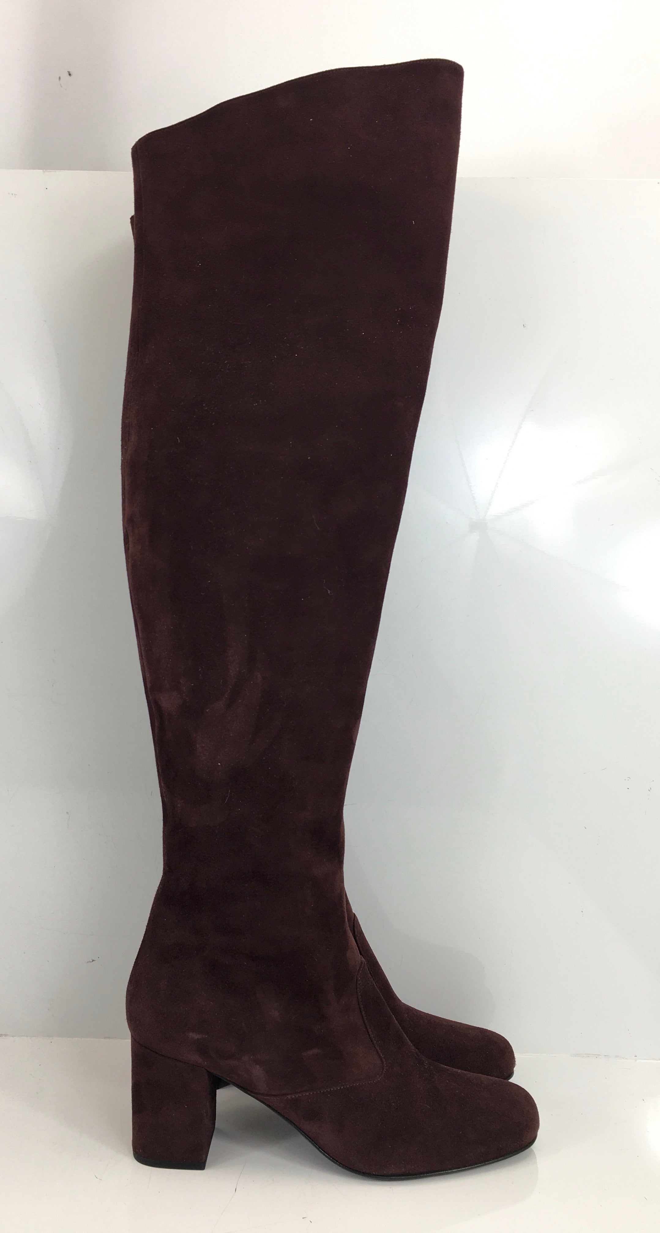 saint laurent suede over the knee boots