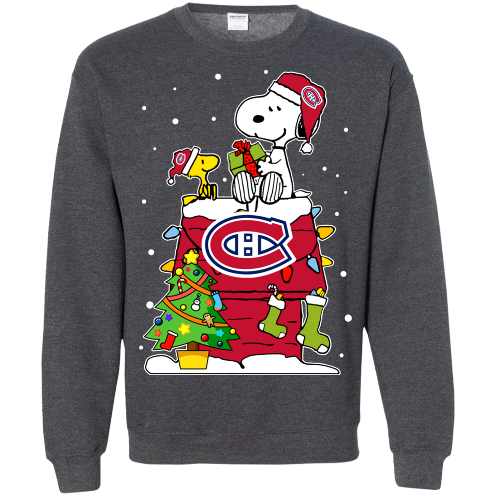 Montréal Cana ns Ugly Christmas Sweaters Snoopy Hoo s Sweatshirts