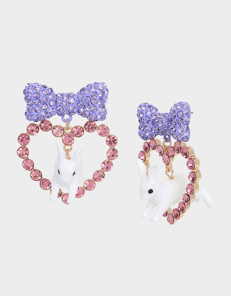 Betsy Johnson Sparkling Crystal Fox Dangling Pierced Stud Earrings New  Style! | eBay