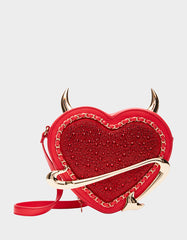 Rare B Johnson Red Heart Shaped Handbag / Purse