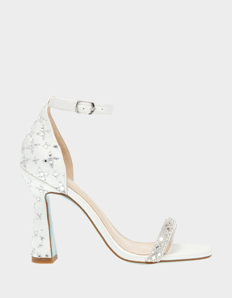 Women White Crystal Shoes Tassel Wristband Wedding Shoes Bride Shoes High  Heels Sandals Female Dress Pumps Wedges